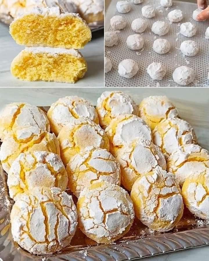 Sunshine Lemon Crinkle Cookies Cyssero