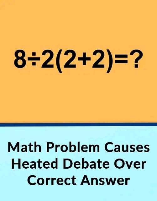 Problem Debaet The Great Divide: A Simple Math Problem Sparks Widespread Debate
