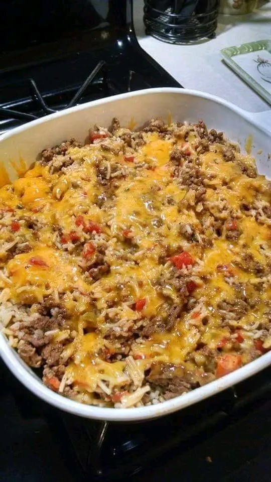 Beef and Rice Cheese Casserole Recipe CYSSERO