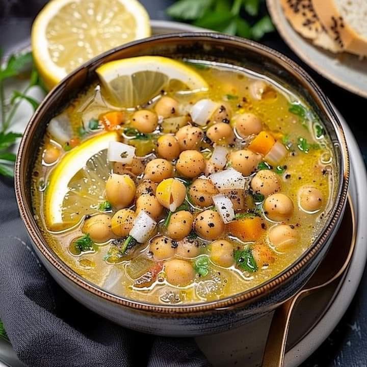 Mediterranean Lemon Chickpea Soup - Cyssero