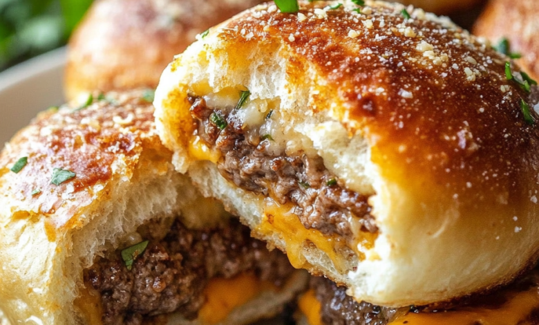 Garlic Parmesan Cheeseburger Bombs