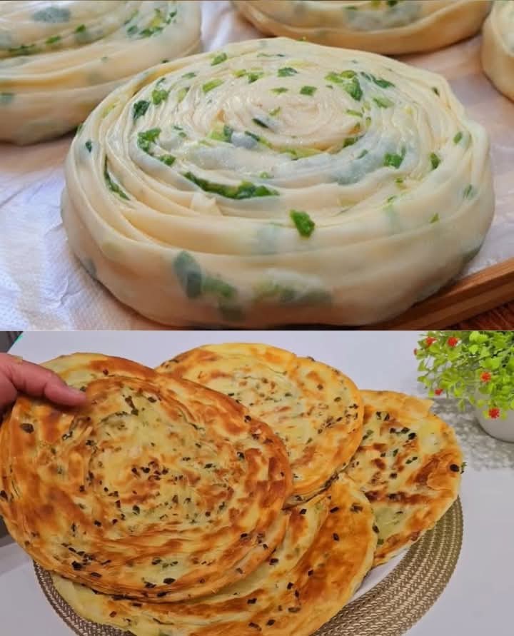 Chinese Scallion Roti Crispy Chinese Scallion Pancakes - CYSSERO