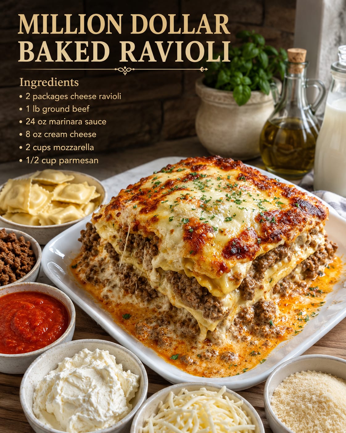 Million Dollar Baked Ravioli - CYSSERO